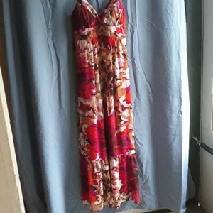 Bisou BisouMulti colored spaghetti strap sun dress